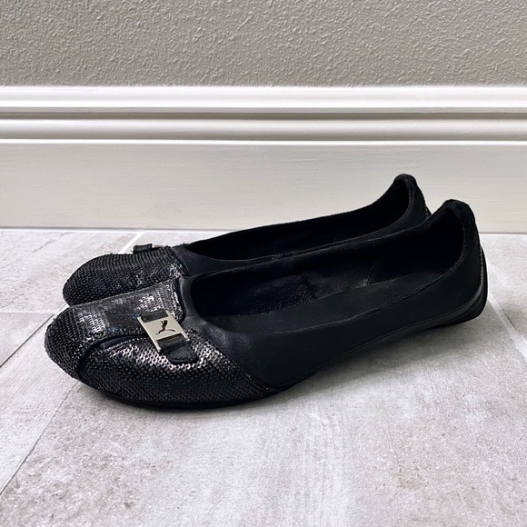 puma black flats